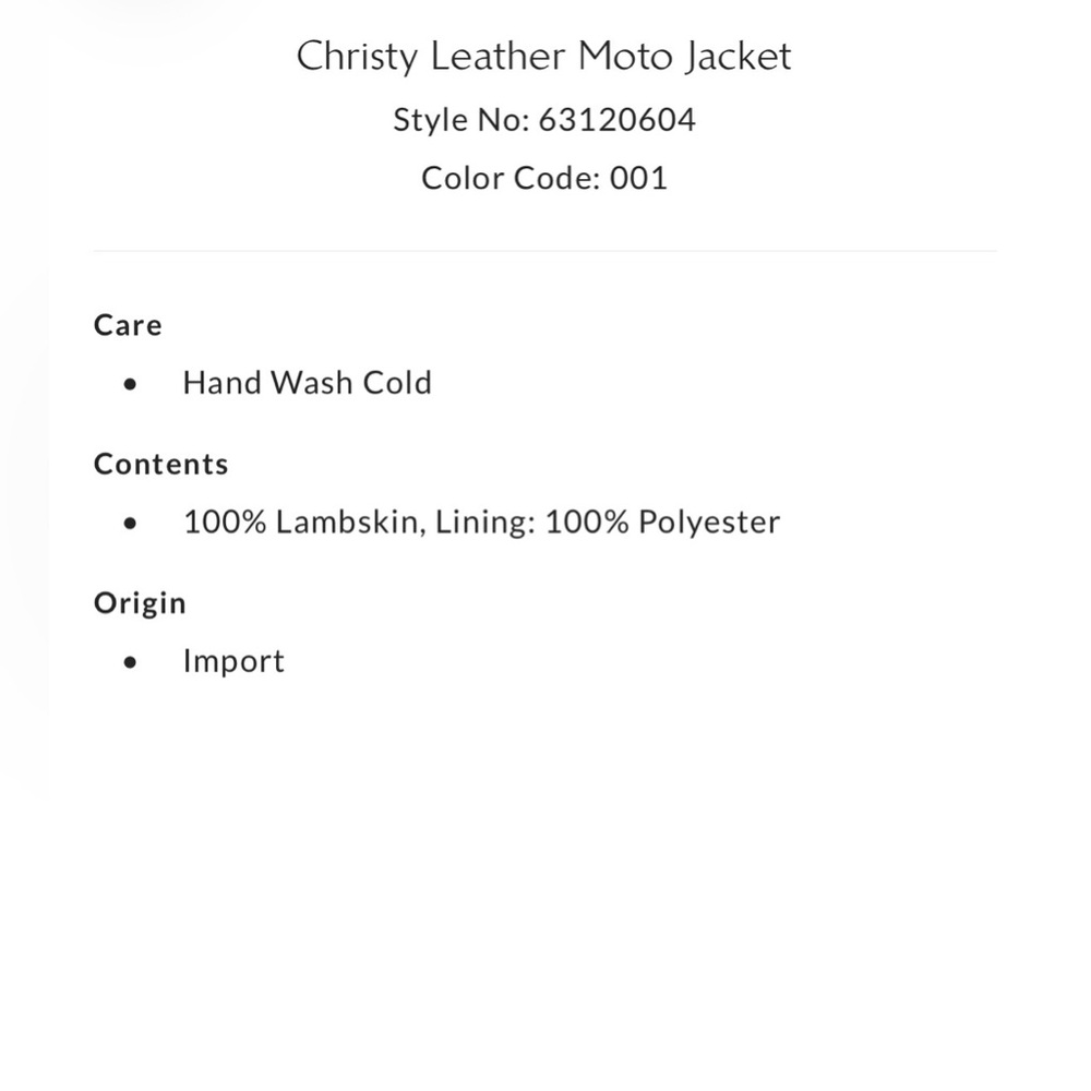 Mauritius Christy Leather Moto Jacket - Picture 16 of 16
